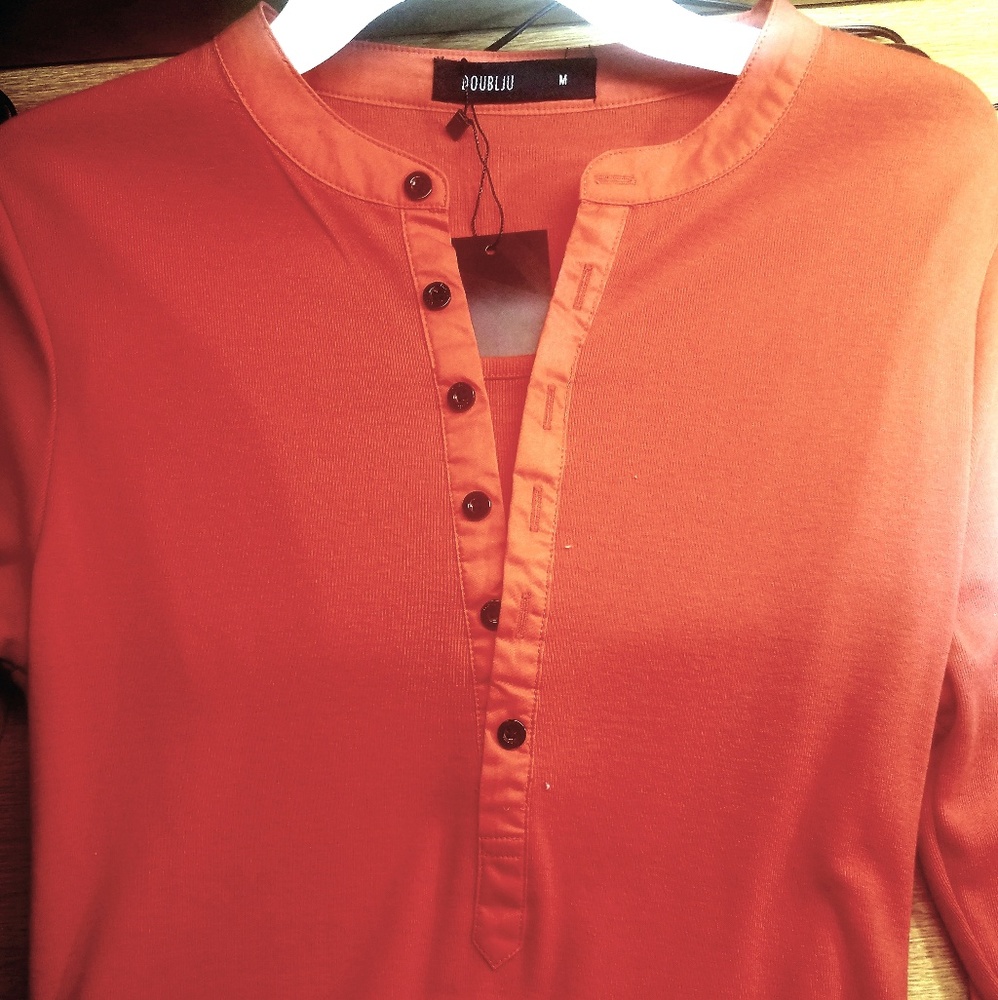 Doublju Slim Fit Long Sleeve Shirt